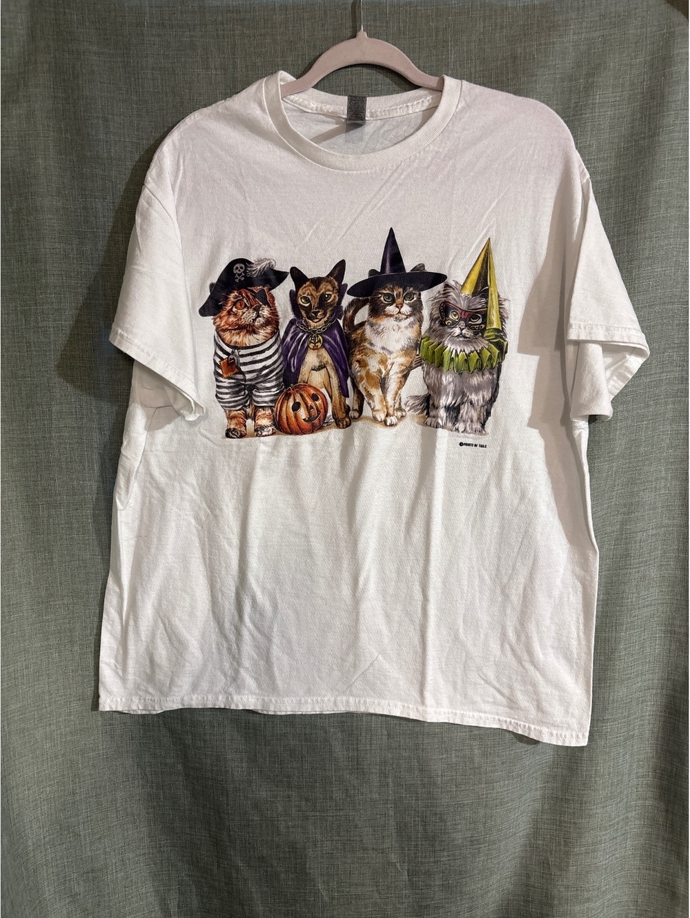 Gildan XL Halloween Cats Graphic T-Shirt